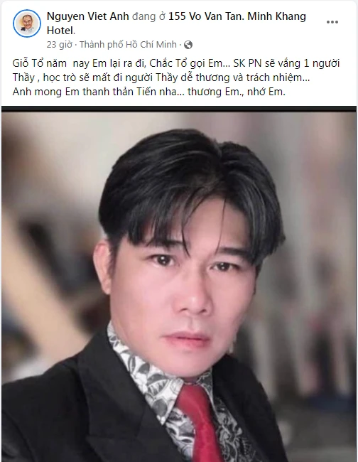 NSND Việt Anh tiếc thương người em đồng nghiệp. Ảnh: Chụp màn hình