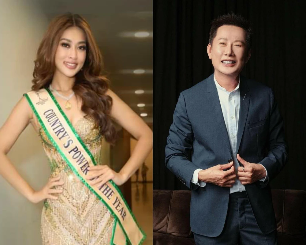 Hoa hậu Đoàn Thiên Ân và ông Nawat Itsaragrisil, Chủ tịchMiss Grand International. Ảnh: FBNV