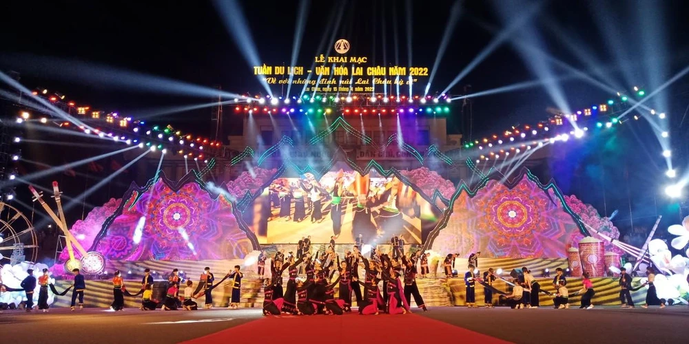 Tuần Văn hoá- Du lịch Lai Châu được tổ chức hồi tháng 4-2022 tại Lai Châu. Ảnh: Sở VHTT&amp;DL Lai Châu