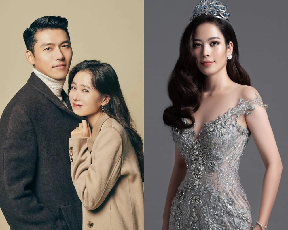 Cặp đôi Hyun Bin, Son Ye Jin và Hoa hậu Nam Em. Ảnh: TL, FBNV