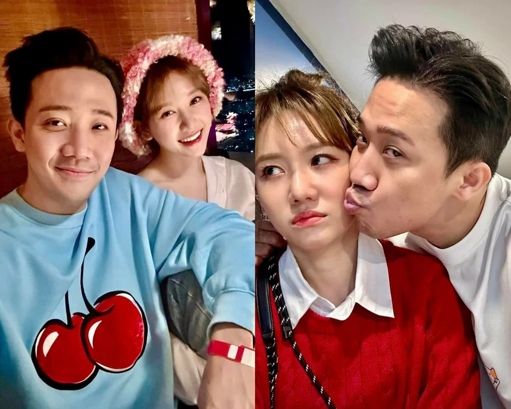 Hình ảnh mới nhất của vợ chồng Hari Won và Trấn Thành. Ảnh: FBNV.