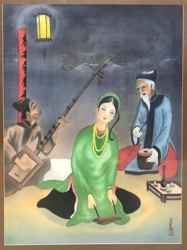 Tranh của hoạ sĩ Trương Văn Ý, sinh năm 1935 tại Chợ Lớn, Sài Gòn. Ảnh: BTC