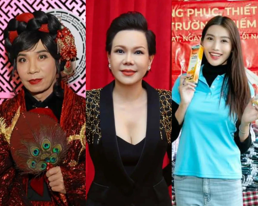 Từ trái sang: NSND Công Lý, NS Việt Hương và Á hậu Quỳnh Châu. Ảnh: FBNV Từ trái sang: NSND Công Lý, NS Việt Hương và Á hậu Quỳnh Châu. Ảnh: FBNV