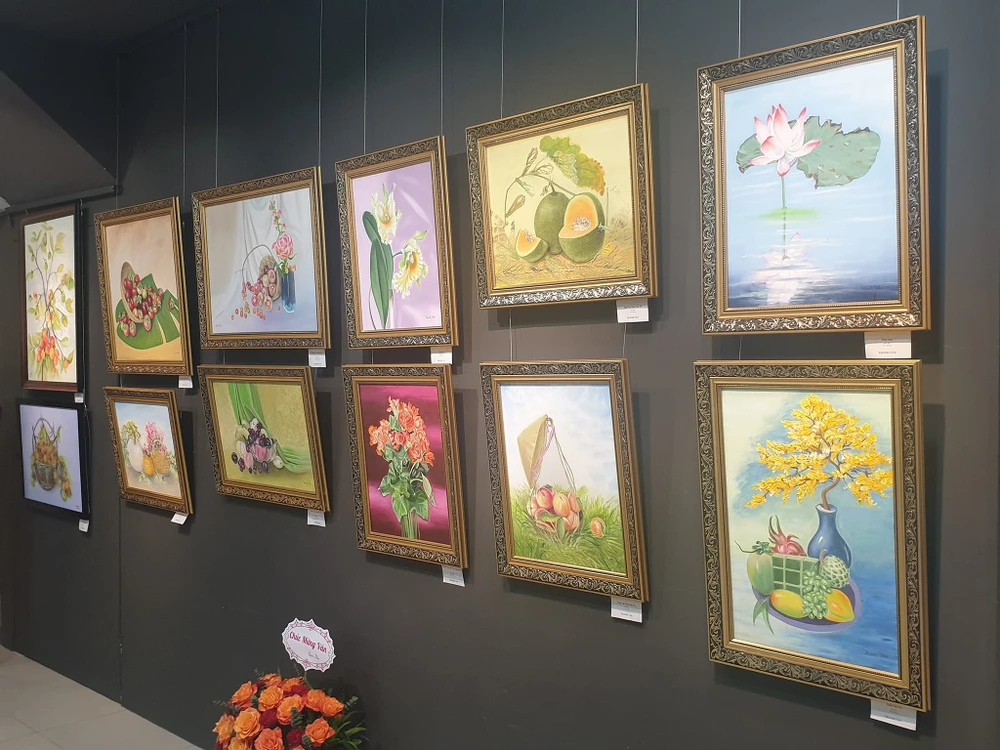 Một góc của triển lãm Xuân trong tôi. Ảnh: HÀ NGUYỄN