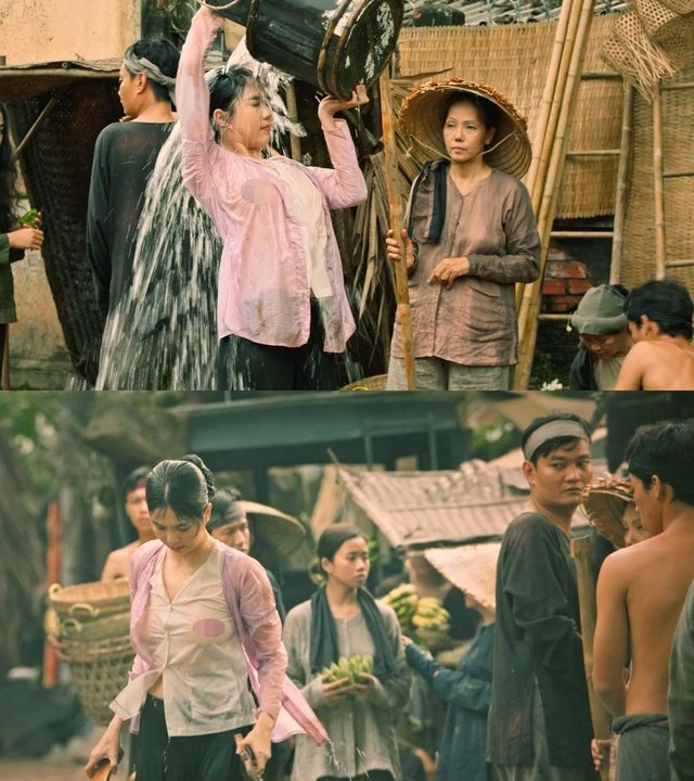 Cảnh Ngọc Trinh bán nude được nhà sản xuất sử dụng để truyền thông cho phim. Ảnh: ĐPCC.