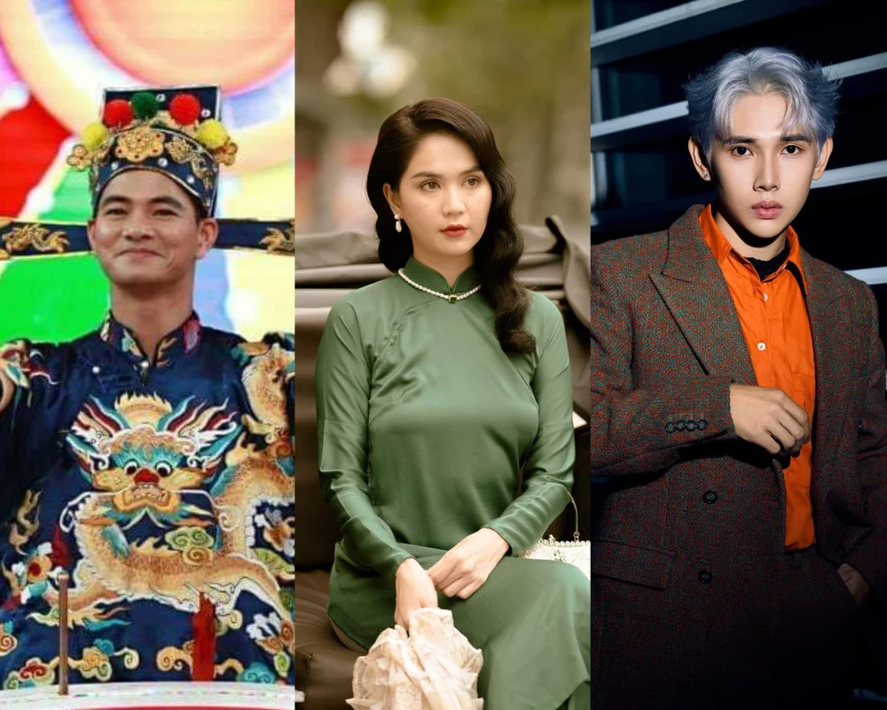 Từ trái sang: NSƯT Xuân Bắc, siêu mẫu Ngọc Trinh và DV Lý Hạo Mạnh Quỳnh. Ảnh: FBNV