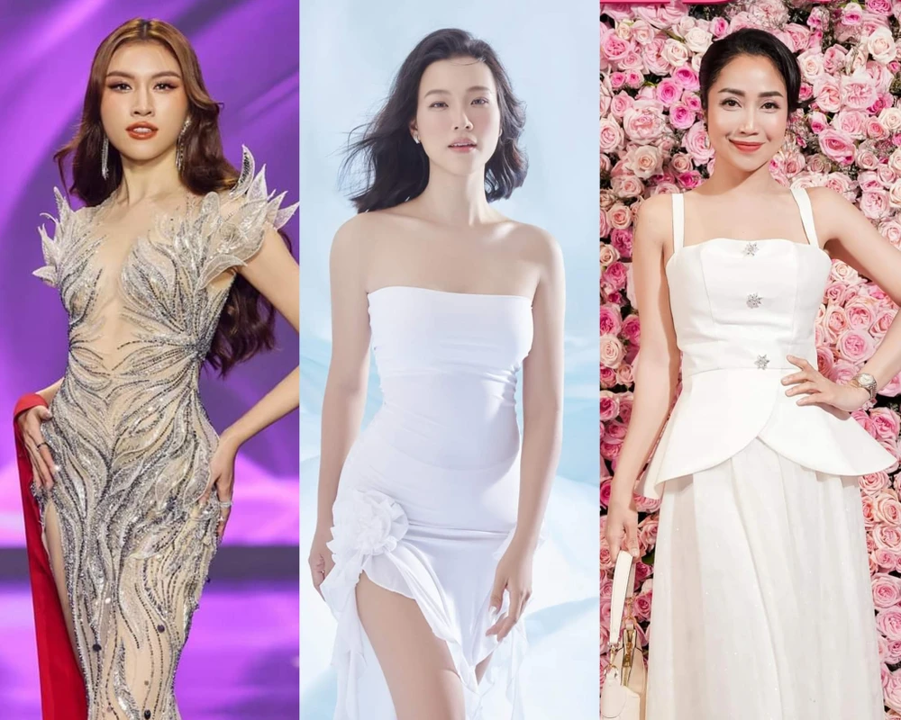 Từ trái sang: MC Thanh Thanh Huyền, Á hậu Hoàng Oanh, Ốc Thanh Vân. Ảnh: NSCC, FBNV