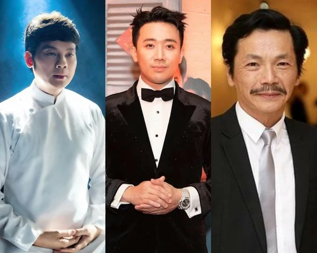 Từ trái sang: NSUT Kim Tiểu Long, Trấn Thành và NSND Trung Anh. Ảnh: NSCC