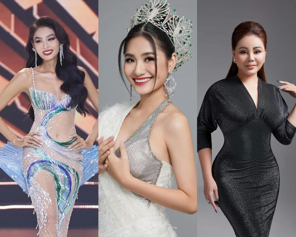 Từ trái sang: Á hậu Thảo Nhi, Hoa hậu Nguyễn Thanh Hà và Lê Giang. Ảnh: FBNV