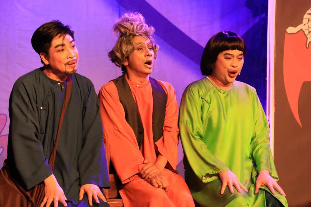 Bộ ba phản diện trong "Thuốc đắng dã tật". Ảnh: HÀ NGUYỄN Bộ ba phản diện trong "Thuốc đắng dã tật". Ảnh: HÀ NGUYỄN