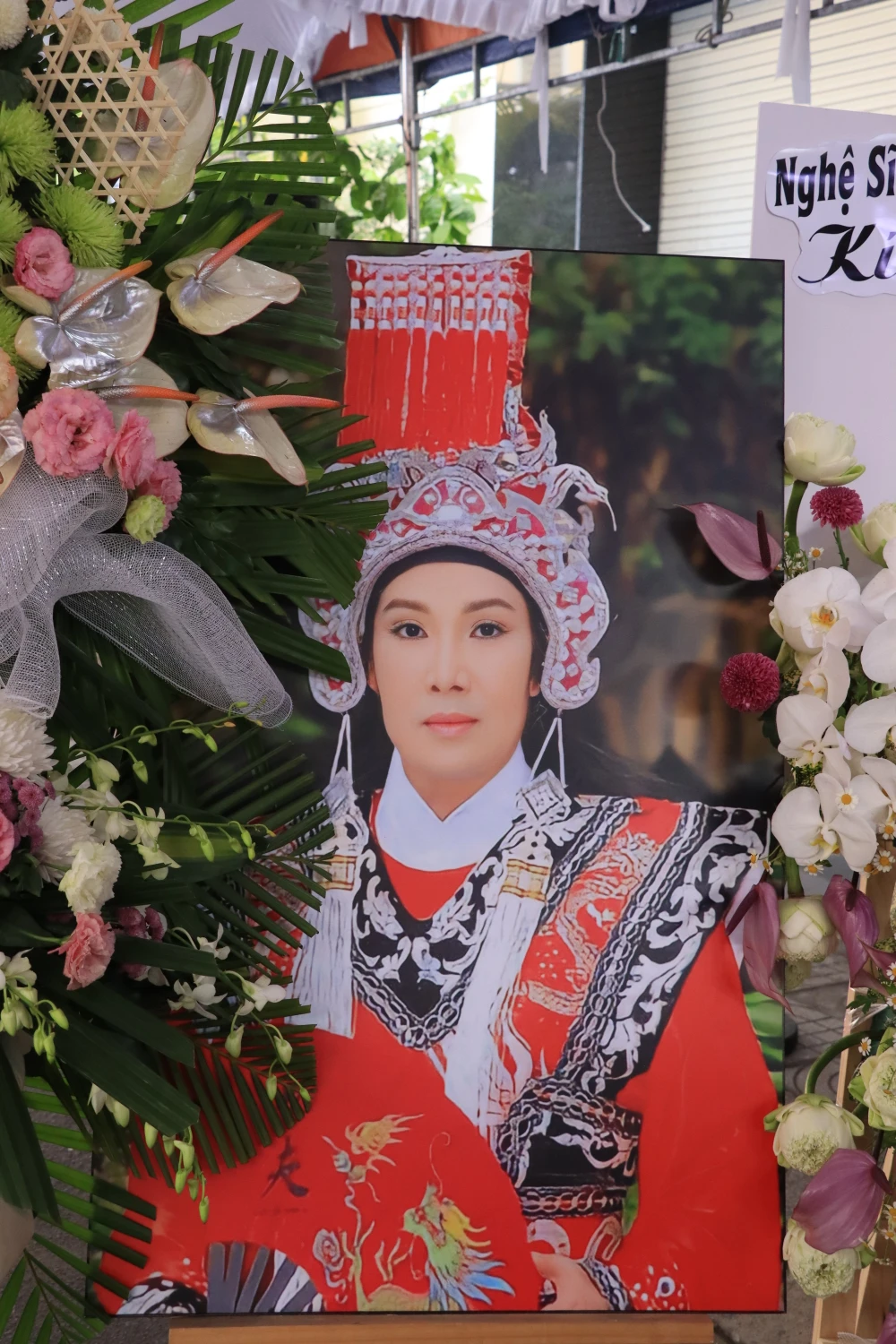 Hình ảnh NSƯT Vũ Linh tại đám tang của anh. Ảnh: HÀ NGUYỄN.