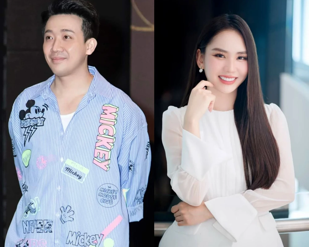 Từ trái sang: Trấn Thành và Hoa hậu Mai Phương. Ảnh: FBNV