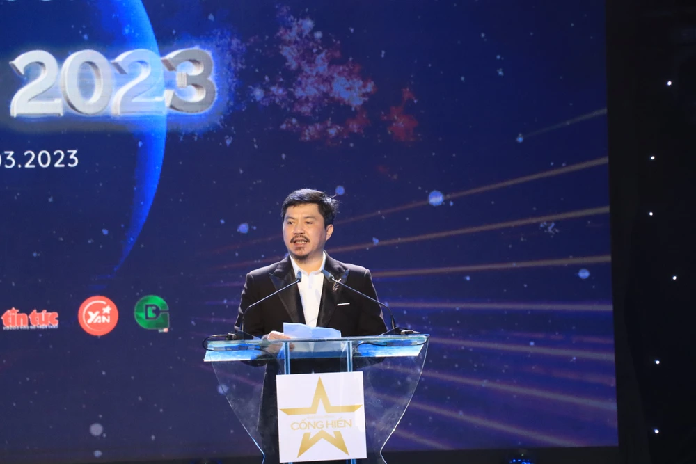 Ông Lê Xuân Thành, TBT báo Văn hoá và thể thao phát biểu tại buổi lễ. Ảnh: H.N