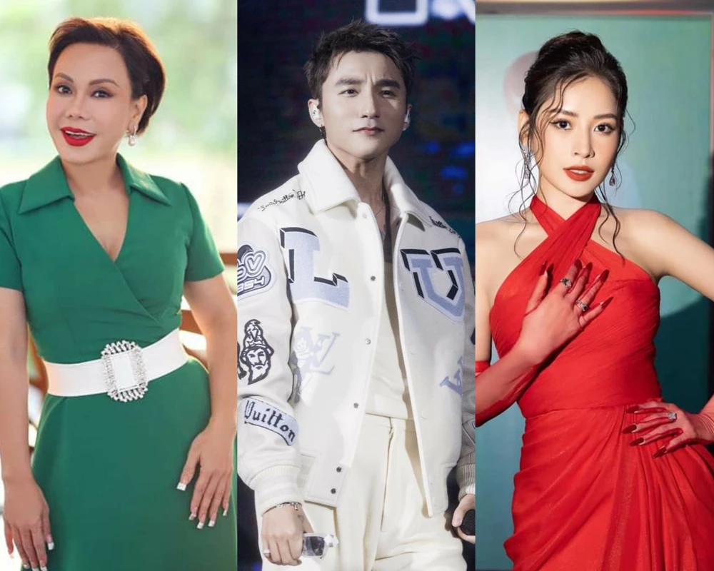 Từ trái sang: Việt Hương, Sơn Tùng M-TP và Chi Pu. Ảnh: FBNV