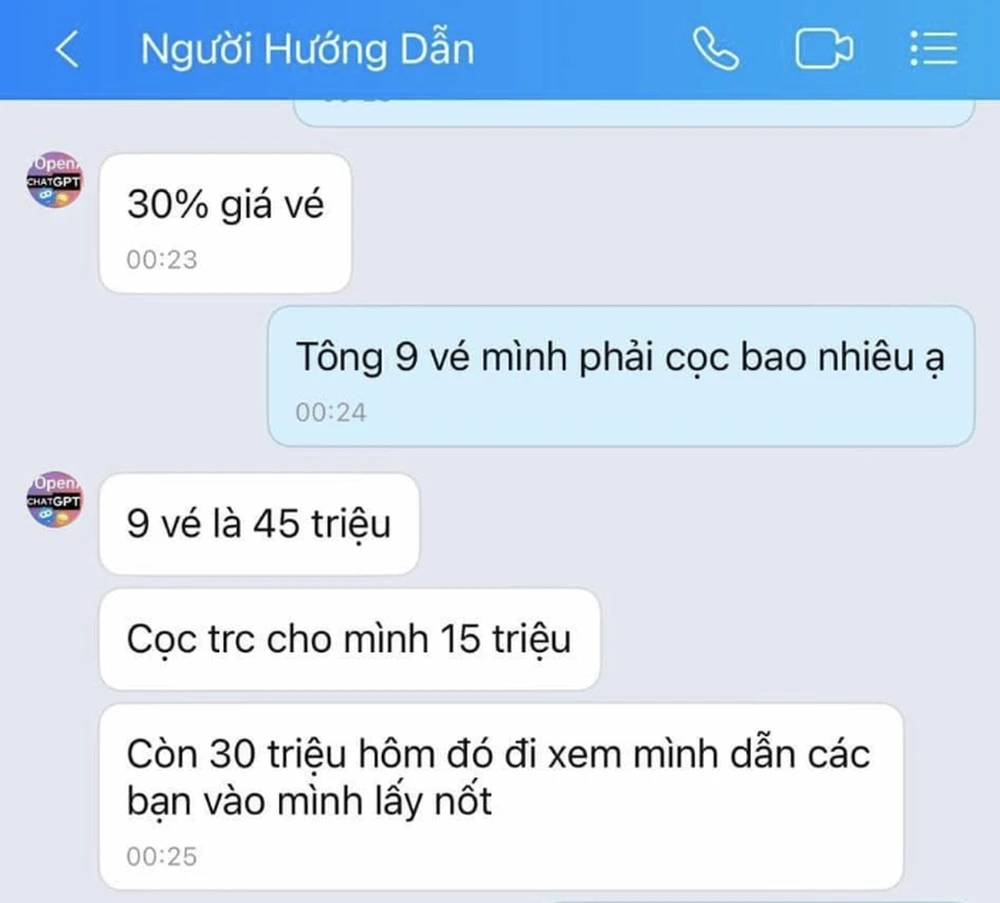 Phía chợ đen hét giá vé lên gấp 3,4 lần. Ảnh: Chụp màn hình
