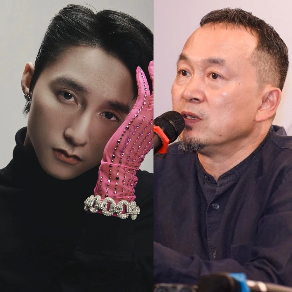 Sơn Tùng M-TP và nhạc sĩ Quốc Trung. Ảnh: FBNV