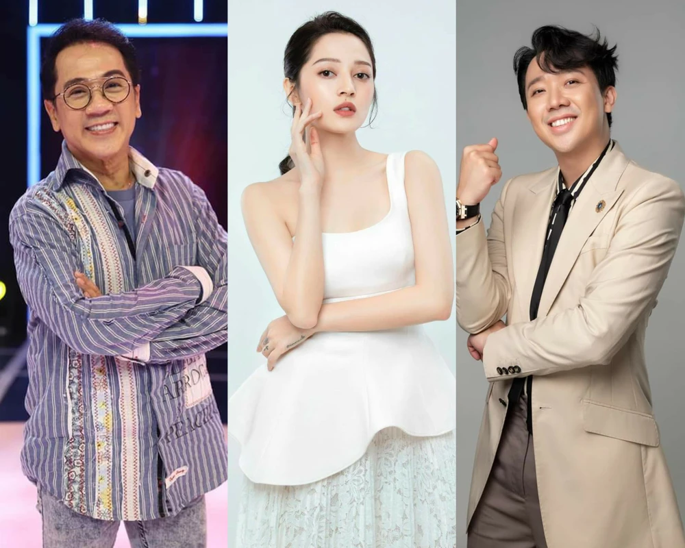 Từ trái sang: NSƯT Thành Lộc, Bảo Anh và Trấn Thành. Ảnh: FBNV