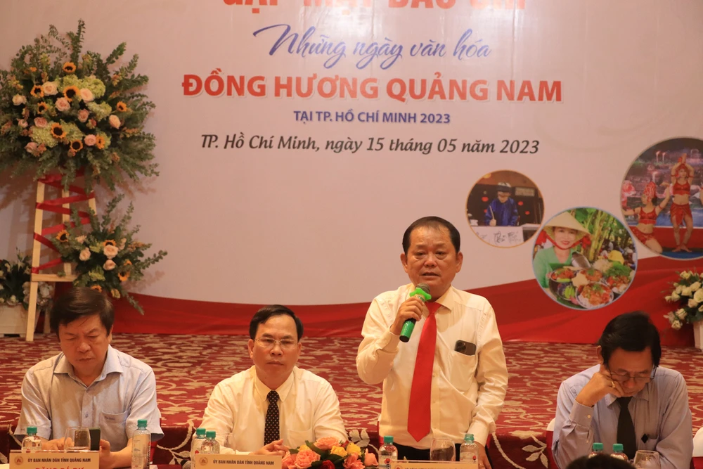 Ông Mai Phúc, Chủ tịch Hội đồng hương Quảng Nam tại TP.HCM, trưởng BTC chương trình