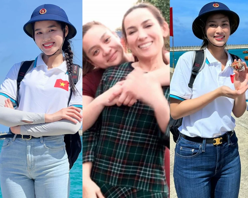 Từ trái sang: Hoa hậu Đỗ Thị Hà, Wendy Phạm, cố ca sĩ Phi Nhung và Thiên Ân. Ảnh: FBNV