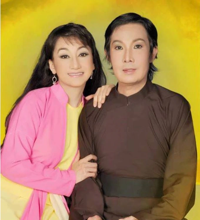 NSƯT Thanh Thanh Tâm và cố NSƯT Vũ Linh lúc sinh thời. Ảnh: TL