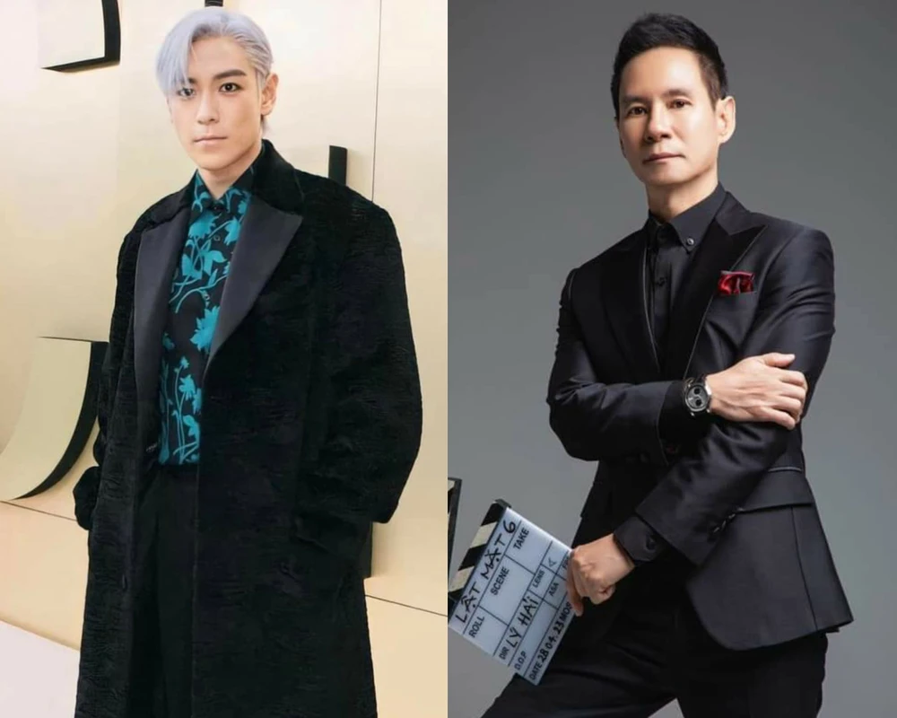 T.O.P (cựu thành viên Big Bang) và Lý Hải. Ảnh: FBNV