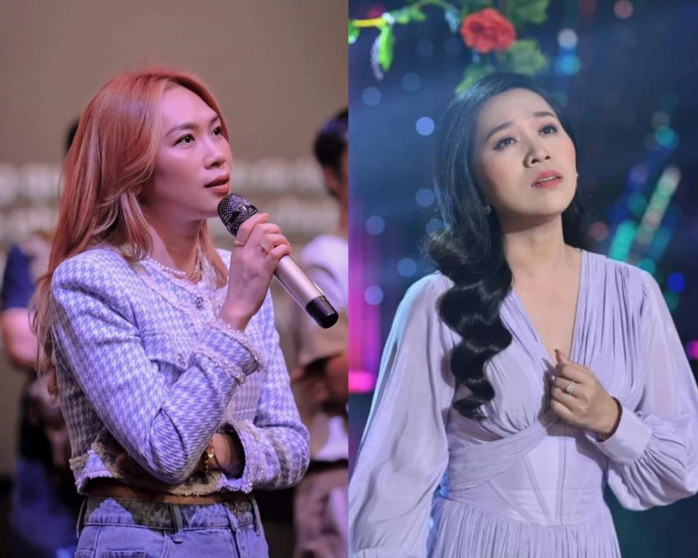 Ca sĩ Mỹ Tâm và Hồng Phượng. Ảnh: FBNV