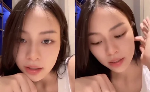 Á hậu Đào Thị Hiền xin lỗi khán giả về ồn ào liên quan đến phát ngôn. Ảnh: Chụp màn hình