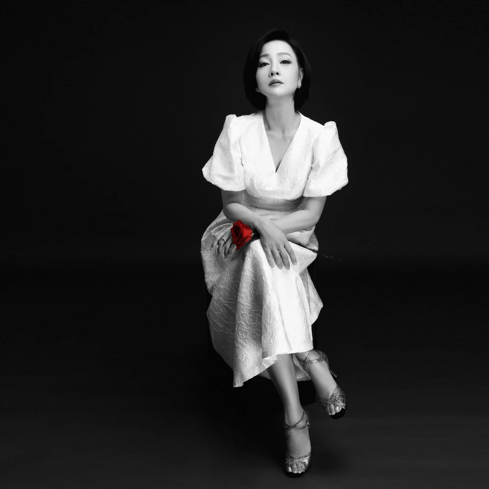 NSƯT Mỹ Duyên đồng hành cùng sân khấu Thiên Đăng của Thành Lộc. Ảnh: Fanpage Sân khấu Thiên Đăng