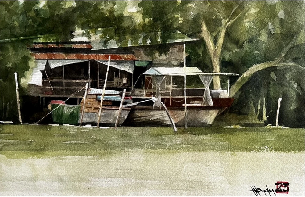 Miền Tây sông nước là chủ đề họa sĩ Hồng Quân luôn hướng đến.