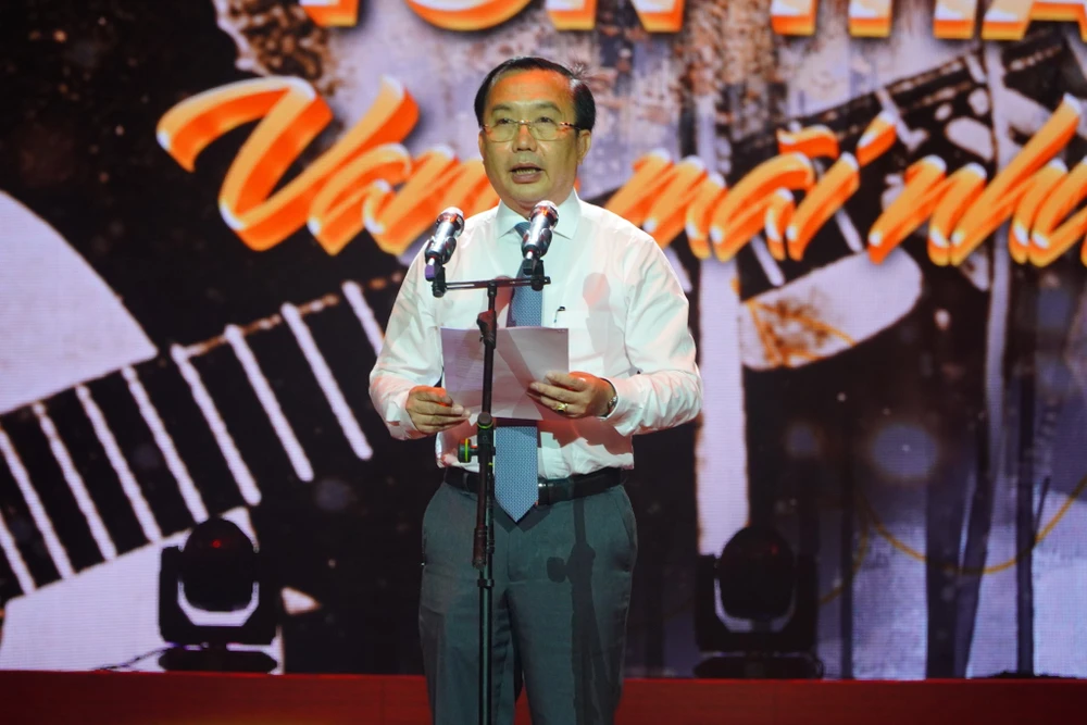 Ông Trần Thế Thuận, Giám đốc Sở VH&amp;TT TP.HCM phát biểu tại chương trình