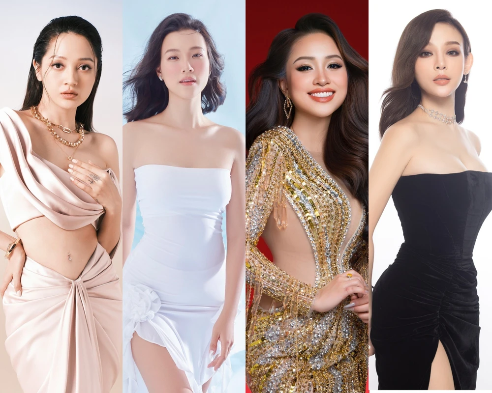 Từ trái sang: Bảo Anh, MC Hoàng Oanh, Vân Hugo và Huyền Baby. Ảnh: FBNV