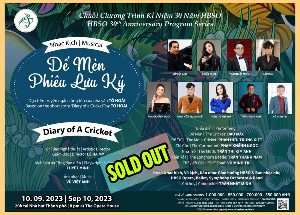 Vở nhạc kịch Dế Mèn phiêu lưu ký trở lại sau 5 năm với phiên bản mới. Ảnh: HBSO