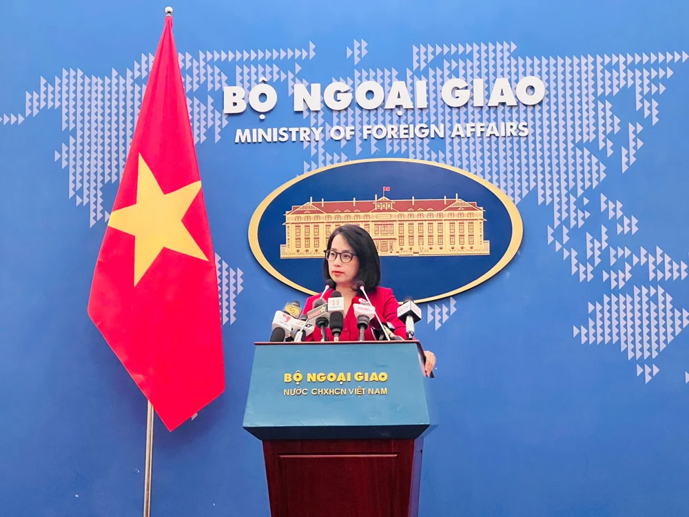Phát ngôn viên Bộ Ngoại giao Phạm Thu Hằng - Ảnh: NGỌC DIỆP