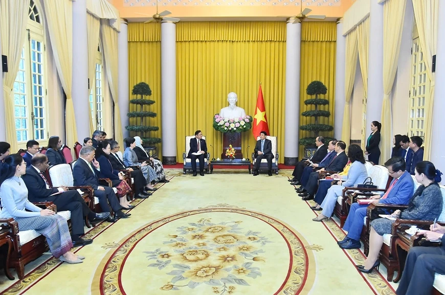 Chủ tịch nước Lương Cường tiếp Đại sứ, Đại biện các nước ASEAN và Timor-Leste tại Việt Nam