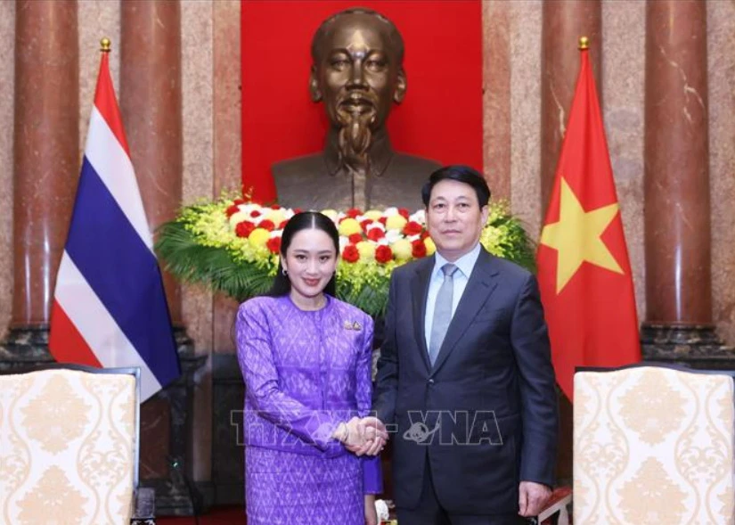 Chủ tịch nước Lương Cường tiếp Thủ tướng Thái Lan Paetongtarn Shinawatra