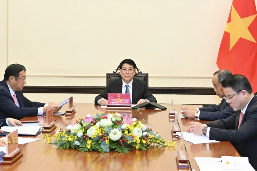 Chủ tịch nước Lương Cường điện đàm với tân Tổng thống Hàn Quốc Lee Jae Myung