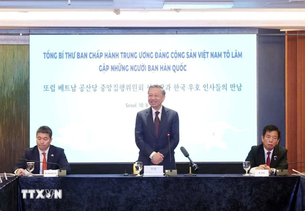 Tổng Bí thư Tô Lâm gặp những người bạn Hàn Quốc