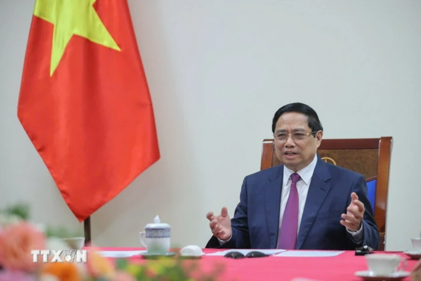 Thủ tướng Phạm Minh Chính điện đàm với Thủ tướng Campuchia Hun Manet