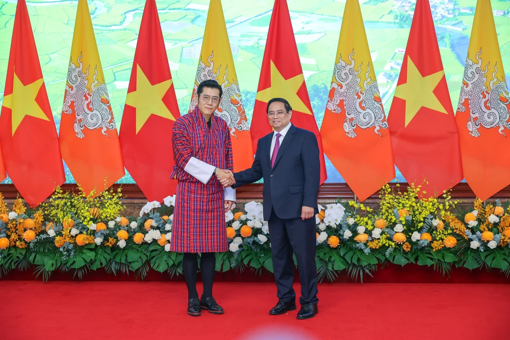 Thủ tướng Phạm Minh Chính hội kiến Quốc vương Bhutan