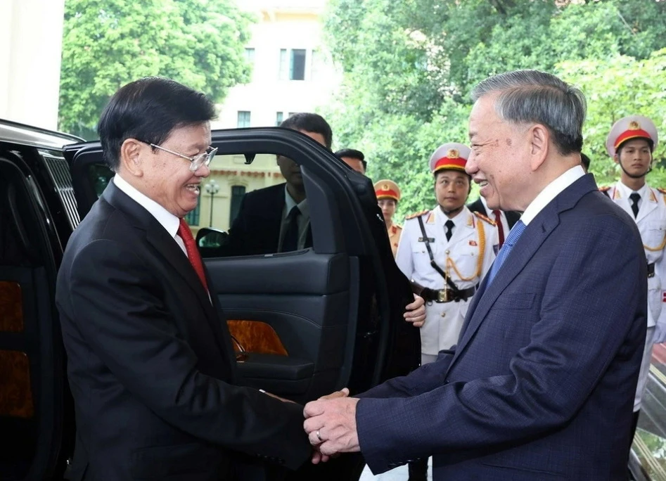 Tổng Bí thư Tô Lâm hội kiến Tổng Bí thư, Chủ tịch nước Lào Thongloun Sisoulith