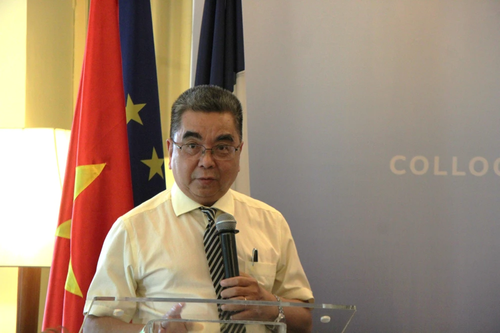 Viện sĩ, PGS.TS Nguyễn Ngọc Điện phát biểu tại phần tham luận về tài sản tín thác. Ảnh: DƯƠNG HOÀNG