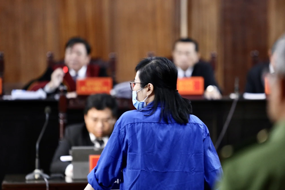 Bị cáo Nga tại tòa. Ảnh: HOÀNG GIANG