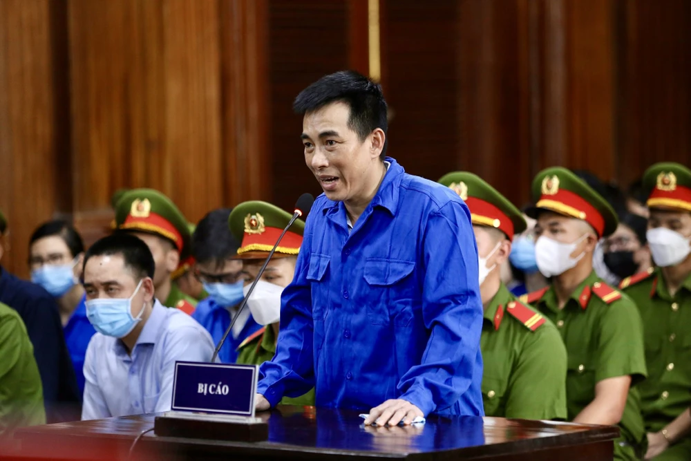 Bị cáo Lương Tấn Thành tại tòa. Ảnh: HOÀNG GIANG