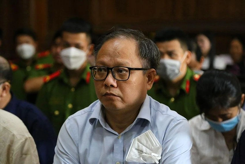 Bị cáo Tất Thành Cang tại tòa sơ thẩm. Ảnh: HOÀNG GIANG