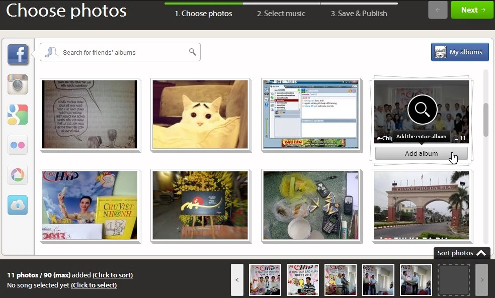 Tạo Slideshow ghi dấu kỉ niệm ảnh 2