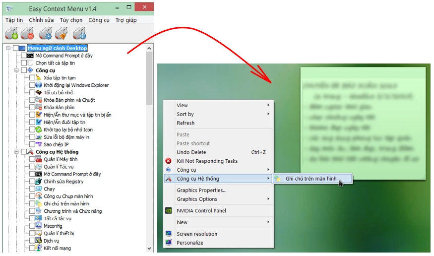 Phần mềm Việt hóa: Easy Context Menu 1.4 ảnh 1