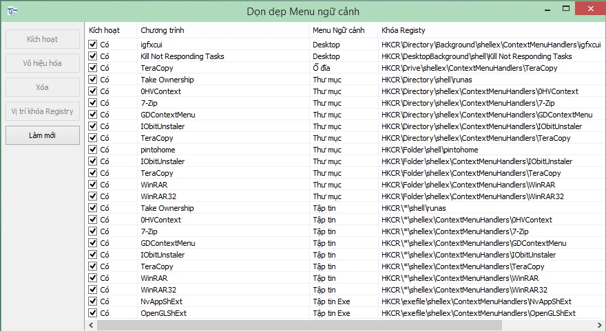 Phần mềm Việt hóa: Easy Context Menu 1.4 ảnh 3