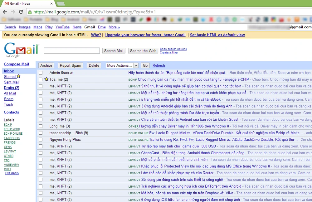 Tăng tốc tải thư trong Gmail ảnh 3