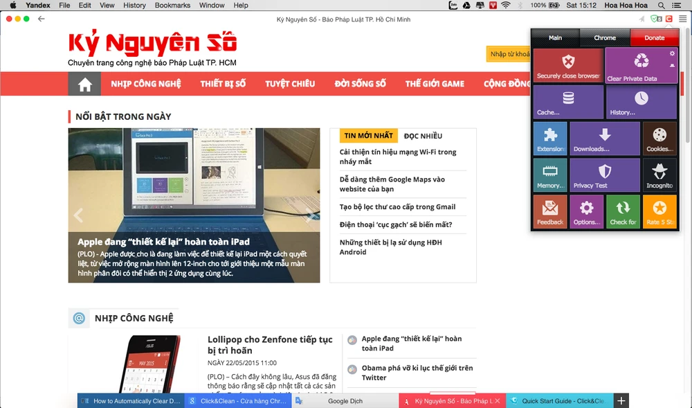 Tự động xóa dữ liệu mỗi khi tắt trình duyệt ảnh 1