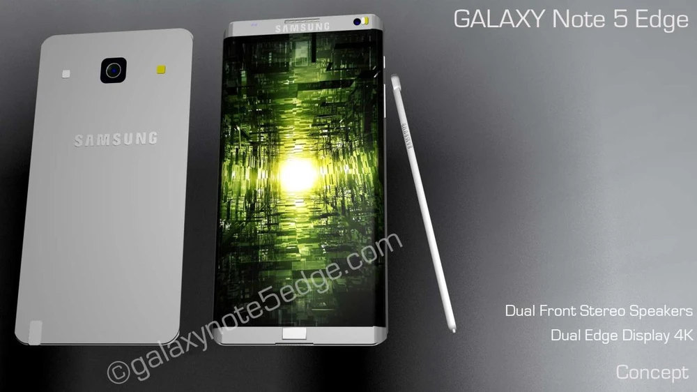 Concept Galaxy Note 5 Edge siêu mỏng hai màn hình ảnh 3